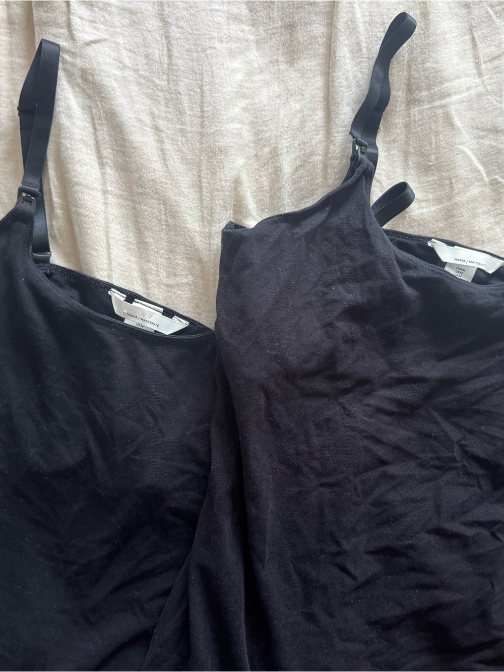 Maternity/nursing black Camisole (Set of 2)